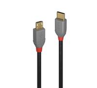 LINDY Anthra Line - Cable USB 2.0 tipo C a Micro-B negro 2 m