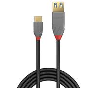 Lindy 36895 - Cable USB (0,15 m, USB C, USB A, 3.1 (3.1 Gen 2), 10000 Mbit/s, Negro)