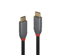 LINDY 36908 Cable USB 3.2 tipo C de 5 m, 10 Gbps, 100 W PD, Anthra Line