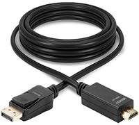 LINDY - Cable DisplayPort HDMI 1.4 de 3 Metros, Display Port 1.2 4K 4096x2160@30Hz 10.2G | Compatible con TV, OLED, Monitor, Xbox, Gaming, PC, PS4, PS5, Blu-ray, Soundbar - Garantía de 2 Años
