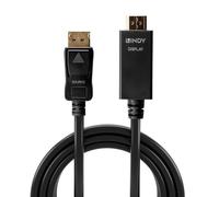 Lindy - 36924 adaptador de cable de vídeo 5 m DisplayPort HDMI tipo A (Estándar) Negro