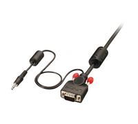 Lindy - 37299 adaptador de cable de vídeo 2 m VGA (D-Sub) + 3,5mm Negro, Rojo