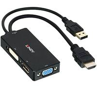 Lindy 38182 adaptador de cable de vídeo 0,15 m negro