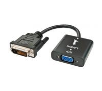 Lindy - 38189 adaptador de cable de vídeo 0,1 m DVI-D VGA (D-Sub) Negro