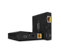 Lindy Extensor HDMI 38205 - Transmisor y receptor AV Cat.6 18G IR PoC salida de bucle Negro