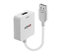 Lindy 38303 adaptador de cable de vídeo 0,095 m HDMI tipo A (Estándar) DisplayPort Blanco