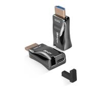 LINDY 38392 Extensor HDMI 4K 60Hz por Fibra Óptica 300m con HDR y HDCP 2.2 - Transmisor y Receptor, Aluminio Gris Oscuro