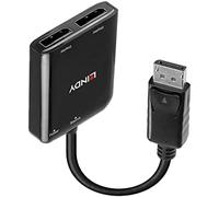 Lindy Hub de interfaz DisplayPort 38430 – 2 puertos, 21600 Mbit/s, Negro