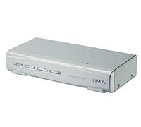 LINDY 39331 Conmutador KVM 4 Puertos Plata