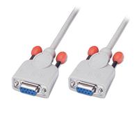 Lindy 3m null modem cable cable de serie blanco