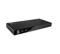 Lindy 4 Puertos HDMI 4K60, USB 3.0 y conmutador KVM de Audio