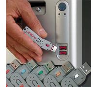 Lindy 40453 bloqueador de puerto Bloqueador de puerto + clave USB tipo A Naranja Acrilonitrilo butadieno estireno (ABS) 5 pieza(s)