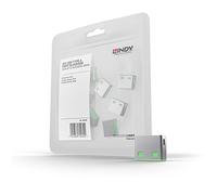 LINDY 40461 - Bloqueador de puertos USB (Sin llave) - Pack de 10 bloqueadores - Color verde
