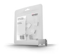 LINDY 40464 - Bloqueador de puertos USB (sin llave), pack de 10 bloqueadores, co