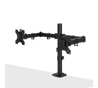 Lindy 40711 Soporte Monitor Mesa 13 a 32" VESA 75x75 a 100x100 Max 8Kg Doble