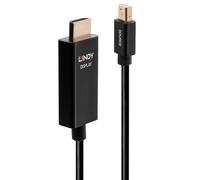 Lindy Cable activo Mini DisplayPort a HDMI tipo A 40922 con HDR 2 m Negro