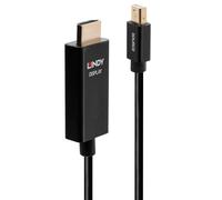 LINDY 40923 - Cable Activo de Mini DisplayPort a HDMI (3 m, HDR)