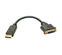 Lindy 41004 adaptador de cable de vídeo 0,15 m DisplayPort DVI-D Negro