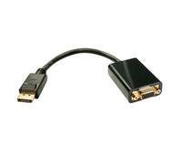 Lindy - 41006 adaptador de cable de vídeo 0,15 m VGA (D-Sub) DisplayPort Negro