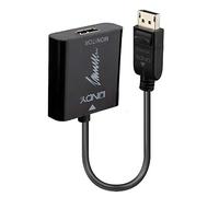 Lindy 41068 adaptador de cable DisplayPort 1.2 HDMI 2.0 Negro - Adaptador para cable (DisplayPort 1.2, HDMI 2.0, Male connector / Female connector, 1,5 m, Negro)