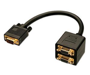 Lindy 41214 - Cable Divisor de Video VGA - Diseñada para el uso Profesional con Conectores de Oro