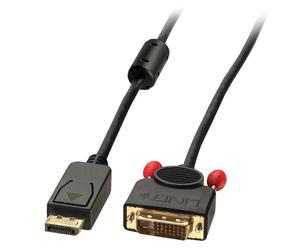 Lindy 41489 adaptador de cable de vídeo 0,5 m displayport dvi-d negro