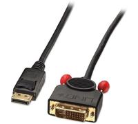 Lindy 41492 adaptador de cable de vídeo 3 m dvi-d displayport negro