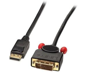 Lindy 41492 adaptador de cable de vídeo 3 m dvi-d displayport negro