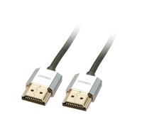 LINDY 41672 2m CROMO Slim High Speed HDMI Cable with Ethernet, black