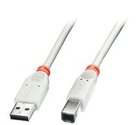 Lindy 41924 - Cable USB (3 m, USB A, USB B, 2.0, 480 Mbit/s, Grey)