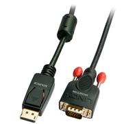 Lindy - 41940 adaptador de cable de vídeo 0,5 m VGA (D-Sub) DisplayPort Negro