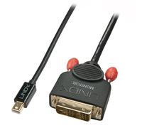 LINDY 41952 2m Mini DisplayPort to DVI Cable, Black Black 2m