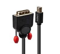 LINDY 41953 Cable Mini DisplayPort a DVI de 3m negro 3 m