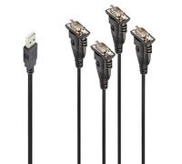 Lindy 42675 cable de serie negro 0,94 m usb tipo a db-9