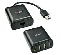 Lindy Hub de interfaz USB 2.0 42679 Negro