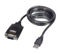 Lindy 42686 cable de serie Negro 1,1 m USB tipo A DB-9
