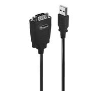 Lindy - 42845 cable de serie Negro 1 m