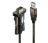 Lindy 42855 cable de serie gris, transparente 1,5 m usb tipo a db-9
