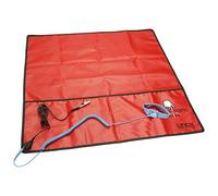 Lindy 43080 - Alfombrilla anti estática de 60 cm x 65 cm con toma a tierra y pulsera anti estática de 1.5 m