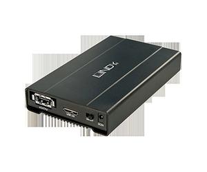 Lindy 43106 SuperSpeed/eSATAp - Carcasa de Disco Duro SATA (2,5", USB 3.0, Color Negro