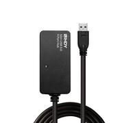 Lindy 43159 Cable Extensor USB 3.0 con concentrador de 3 Puertos, 10 Metros, 5 Gbps