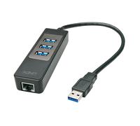 Lindy 43176 hub de interfaz USB 3.2 Gen 1 (3.1 Gen 1) Type-A 5000 Mbit/s Negro