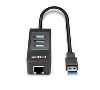 Lindy 43176 - Hub USB 3.1 y Adaptador Gigabit Ethernet