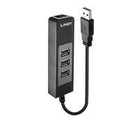 Lindy 43176 hub de interfaz USB 3.2 Gen 1 (3.1 Gen 1) Type-A 5000 Mbit/s Negro