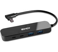 Lindy 43334 hub de interfaz usb 3.2 gen 2 (3.1 gen 2) type-c 10000 mbi