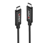 LINDY 43348 - Cable activo USB tipo C 3.2 Gen 2 tipo C/C, 3 m, cable activo para señales de vídeo y transferencia de datos de hasta 10 Gbps, compatible con DisplayPort 1.4 de alta resolución, UHD