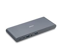 Lindy 43349 DST-Pro 5K, Docking Station USB C para portátil HP Mac, Acer DELL ASUS USB-C portátil -2 DisplayPort, HDMI, 4 USB, Carga de Dispositivos, Audio, SD, microSD, Gigabit LAN