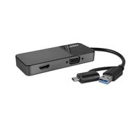 Adaptador USB 3.2 Gen 1 Type-A + Type-C Lindy 43354 HDMI VGA Negro Plástico 60Hz
