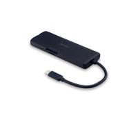 Lindy - 43358 base para portátil y replicador de puertos Alámbrico USB 3.2 Gen 1 (3.1 Gen 1) Type-C Negro