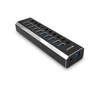 Lindy 43370 Hub USB 3.0 de 10 Puertos con interruptores de Encendido/Apagado